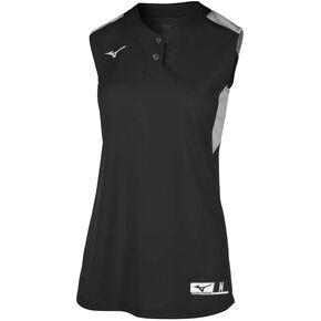 Mizuno Youth Aerolite 2-Buttot Fastpitch Softball Jersey Sleevele
