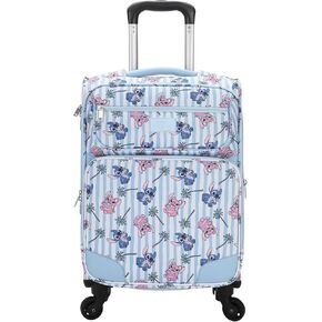 Bioworld Disney Stitch & Angel Ice Cream Blue 20" Adult Softside Rolling Luggage