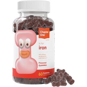 Zahler Iron Gummies مع فيتامين C - للنساء والرجال والأطفال - أفضل مكملات حديد Kosher سهلة الهضم للأطفال والكبار - 60 Count