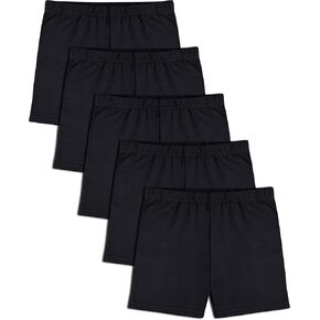 Feqo 5 Pack First Bike Bike Shorts Cotton Cartseel Shorts for Under Dress Dance ، Multi-Color