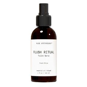 طقوس متط FLUSHARY MUSE - رذاذ المرحاض العطري والمنعش ، استخدم قبل أن تذهب ، 4 أوقية ، مملوءة بالزيوت الأساسية الطبيعية - خشب الصندل جوز الهند +