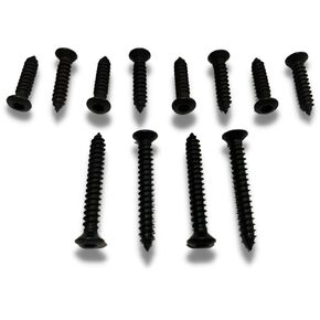 Black Front Bumper & Headlight Bezel Turn Signal Marker Light Lamp Trim Screws Hardware (FITS: 1982-1987 Buick Grand National, GNX, Regal T-Type, Turbo T)