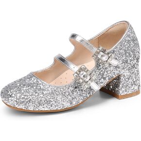 DREAM PAIRS Girls Dress Shoes Mary Jane Double Straps High Heel Easter Wedding Party Church Princess Communion Pumps for Little/Big Kids