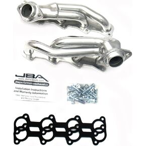 JBA 1626SJS 1-1/2" Shorty Stainless Steel Silver Ceramic Exhaust Header for Thunderbird Cougar 4.6L 94-97