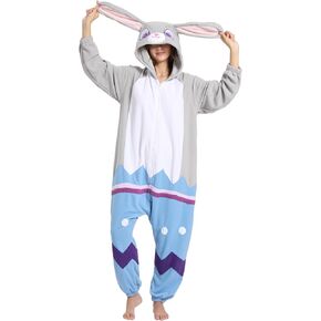 Unisex Adult Animal Onesie Pajamas, Women Men Flannel Anime Halloween Cosplay Costume/Homewear/Sleepwear