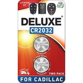 بطاريات استبدال مفتاح FOB لـ Cadillac (XT5 Escalade CTS SRX XT4 XTS XTS XTS ATS DTS CT6 STS) FOB (حزمة 2) (دليل التحقق من التركيب)