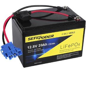 Replacement Battery Compatible with Peg Perego 12 Volt Ride on Toys,12V 20Ah Lifepo4 Rechargeable Battery, Built-in 40A BMS