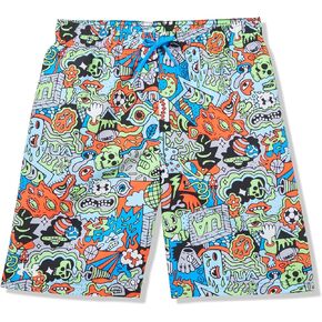 Under Armour Boys Compression Lined Volley, Swim Trunks, Shorts with Drawstring Closure & Elastic Waistband