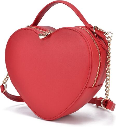 lola mae Heart Shape Satchel Crossbody Purse for women Zip Around Shoulder Bag in Saudi Arabia