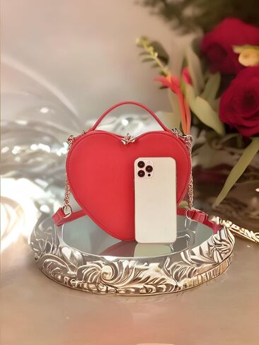 lola mae Heart Shape Satchel Crossbody Purse for women Zip Around Shoulder Bag in Saudi Arabia