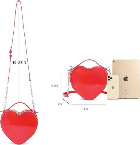lola mae Heart Shape Satchel Crossbody Purse for women Zip Around Shoulder Bag in Saudi Arabia