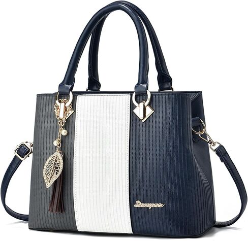 Purses and Handbags for Women Leather Tote Shoulder Bag Medium Satchel Purse Top Handle Bags for Ladies in Kuwait