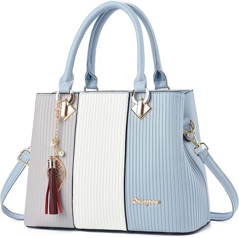 Purses and Handbags for Women Leather Tote Shoulder Bag Medium Satchel Purse Top Handle Bags for Ladies in Kuwait