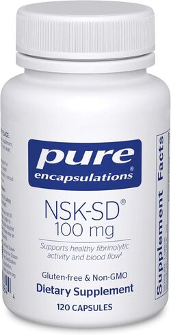 Pure Encapsulations NSK-SD - 100 mg Nattokinase - for Normal Blood Circulation - Supports Fibrinolytic Activity* - Gluten Free & Non-GMO - 60 Capsules in Kuwait