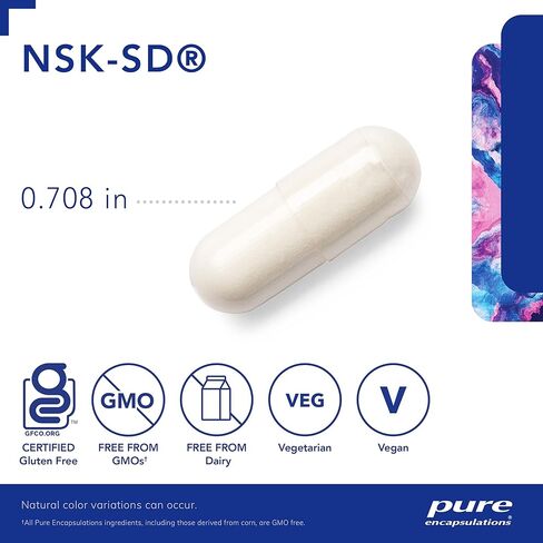 Pure Encapsulations NSK-SD - 100 mg Nattokinase - for Normal Blood Circulation - Supports Fibrinolytic Activity* - Gluten Free & Non-GMO - 60 Capsules in Kuwait