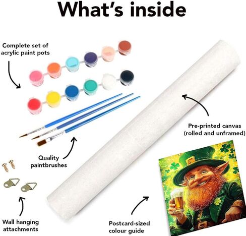 mjcakrn Party Paint by Numbers Kit for Adults, Adults' Paint-by-Number Kits on Canvas, Easy Acrylic Adult Paint by Number Kits, Easy Paint by Number Canvas Arts Crafts 16x20inch in Kuwait