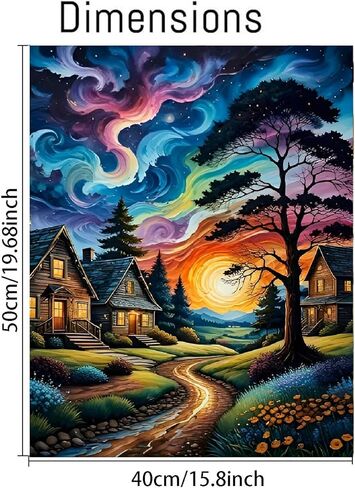 mjcakrn Party Paint by Numbers Kit for Adults, Adults' Paint-by-Number Kits on Canvas, Easy Acrylic Adult Paint by Number Kits, Easy Paint by Number Canvas Arts Crafts 16x20inch in Kuwait