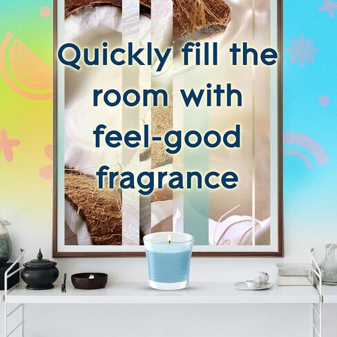 Glade Candles, Cool Coconut Limited Edition, Fragrance Infused with Essential Oils, 8.16 oz Total, 2 Pack in Saudi Arabia