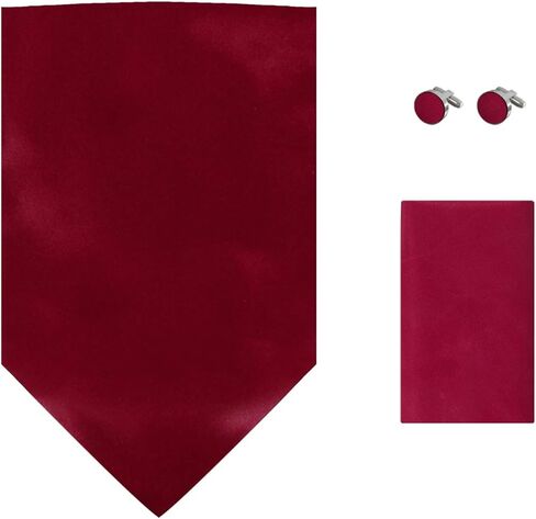 Dan Smith Solid Feel Silk Cravat Tie For Wedding Famliy Shirt Cravat Scarves Pocket-Square Cuff Set in Saudi Arabia