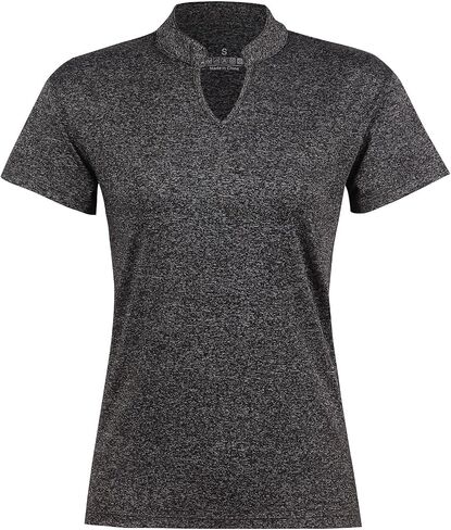 Women Golf Tennis Shirts,Athletic Women T-Shirts V-Neck Tops Short Sleeve Collarless Shirts in Kuwait