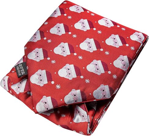 Dubulle Mens Cravat Christmas Ascot for Men Snowflake Elk Silk Pocket Square Cufflinks Party in Kuwait