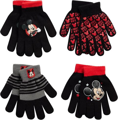 Disney boys Boys 4 Pack Mitten Or Glove Mickey Mouse, Cars Lighting Mcqueen (Toddler/Little Boys) in Kuwait