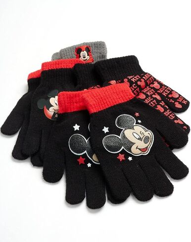 Disney boys Boys 4 Pack Mitten Or Glove Mickey Mouse, Cars Lighting Mcqueen (Toddler/Little Boys) in Kuwait