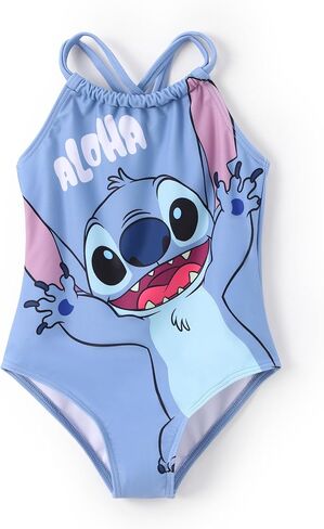Disney Mickey and Friends Girls Swimsuits UPF 50+ One Piece Bathing Suits Sport Summer Beach Swimwear for Kids Size 3-13Y in Saudi Arabia