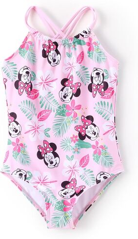 Disney Mickey and Friends Girls Swimsuits UPF 50+ One Piece Bathing Suits Sport Summer Beach Swimwear for Kids Size 3-13Y in Saudi Arabia
