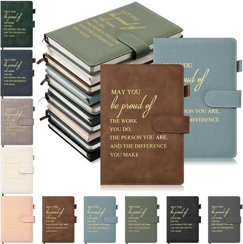 ROOWEST 10 PCS Team Gifts للموظفين كمبيوتر محمول ملهم ، شكرًا لك هدية GIME A5 Leather Notebook Notebook Journal Invivation in Kuwait