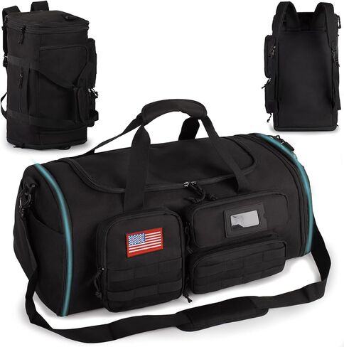 Expandable Gym Bag For Men,Tactical Large 3 in 1 Sports Duffle Bag With Shoes Compartment,Water Resistant Sports Gym Tote Bags Multi-functional Weekend Travel Backpack Overnight Bag in Kuwait