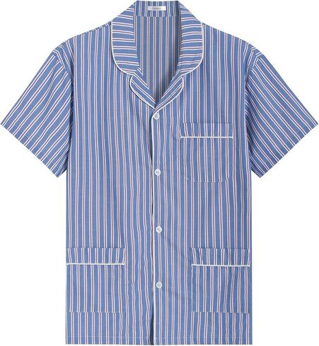 Latuza Men's Cotton Button Up Sleep Shirt with Pockets in Saudi Arabia