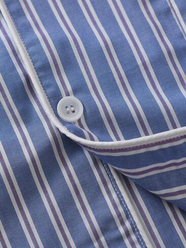Latuza Men's Cotton Button Up Sleep Shirt with Pockets in Saudi Arabia