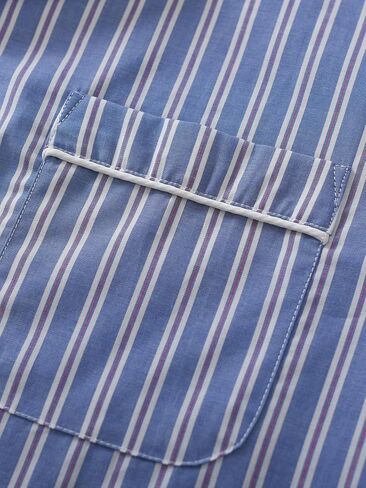 Latuza Men's Cotton Button Up Sleep Shirt with Pockets in Saudi Arabia