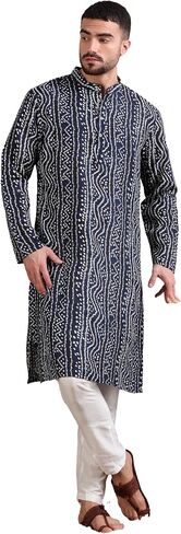 Filori Studio - Men's Printed Festive Motifs Long Kurta (Kurta Only) in Kuwait