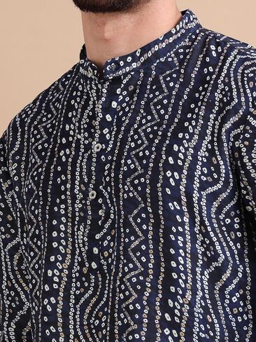 Filori Studio - Men's Printed Festive Motifs Long Kurta (Kurta Only) in Kuwait
