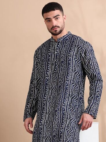 Filori Studio - Men's Printed Festive Motifs Long Kurta (Kurta Only) in Kuwait