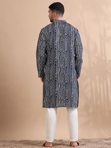 Filori Studio - Men's Printed Festive Motifs Long Kurta (Kurta Only) in Kuwait
