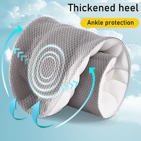 2 Pairs 4D Cloud Technology Insole - Super Soft Comfort Insoles, Soft Foot Protection Cloud Feeling Insole, U-Shape Memory Foam Insoles (Black, Men: US 8-11) in Kuwait