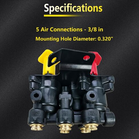 K035691 MV-3 ​​Air Brake Manifold Mifold Dash Valve Fit for Freightliner Mack Volvo International Semi Trucks Trailers 5001231 745K035691 BWK035691 in Kuwait