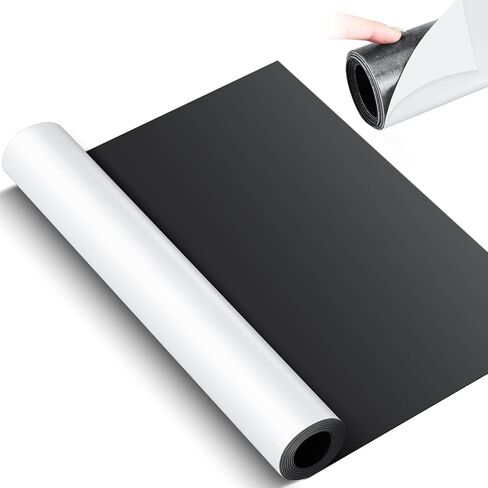 12 Inch x 10 ft x 30mil Extra Large Adhesive Magnetic Sheet Roll Not Printable Adhesive Backing Cut and Customize Flexible Sheets Blank White Surface Magnetic Sign for Craft Photo Craft in Kuwait