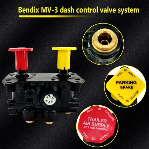 K035691 MV-3 Air Brake Manifold Control Dash Valve Fit For Freightliner Mack Volvo International Semi Trucks Trailers 5001231 745K035691 BWK035691 in Kuwait