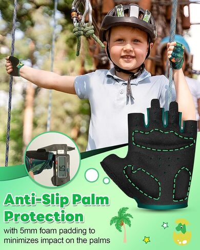 Rigwarl Kids Bike Bike Gloves for Age 2-9 ، Hloves Hloves Kids With Motective Detract in Kuwait