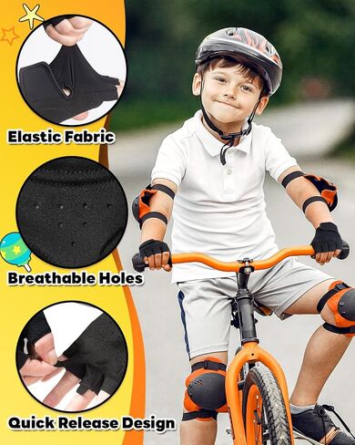Rigwarl Kids Bike Bike Gloves for Age 2-9 ، Hloves Hloves Kids With Motective Detract in Kuwait
