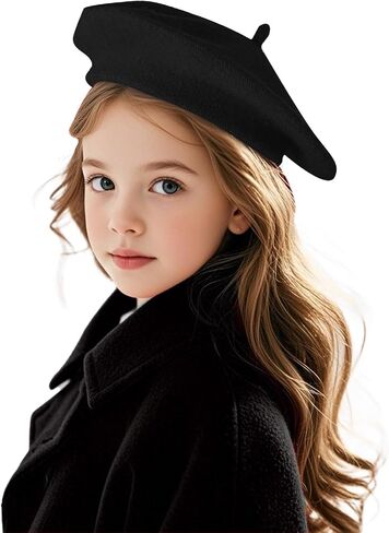 قبعات Choyaxo French Beret Hats القبعات الكلاسيكية الصلبة للفتيات in Saudi Arabia