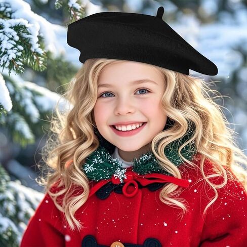 قبعات Choyaxo French Beret Hats القبعات الكلاسيكية الصلبة للفتيات in Saudi Arabia