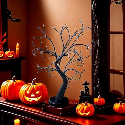 Otavilem LED Tabletop Bonsai Tree Light ، مصابيح الأشجار الجمالية لغرفة المعيشة ، ضوء ليلي لطيف ، بطارية/USB مصباح الأشجار الاصطناعية DIY لغرفة النوم ، سطح المكتب ، عيد الميلاد ، ديكور الغرفة in Kuwait
