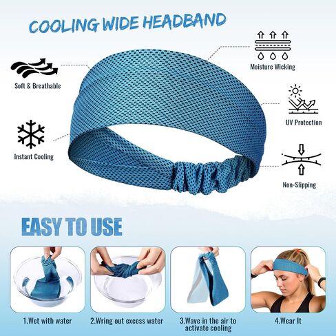 Coume 4 PCS Boading Headbands for Women Men Men Beys Rescorms Rectors Feards Sports Hair Fands for Jurn in Kuwait