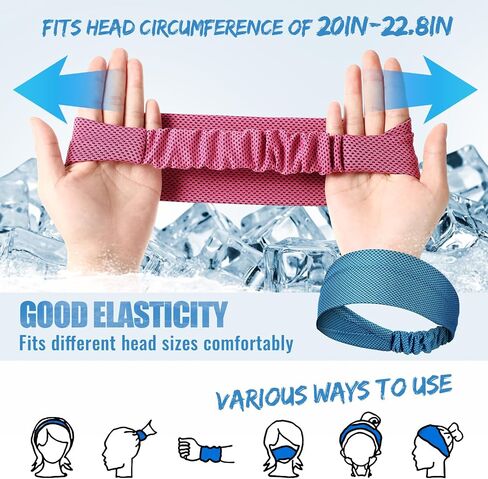 Coume 4 PCS Boading Headbands for Women Men Men Beys Rescorms Rectors Feards Sports Hair Fands for Jurn in Kuwait