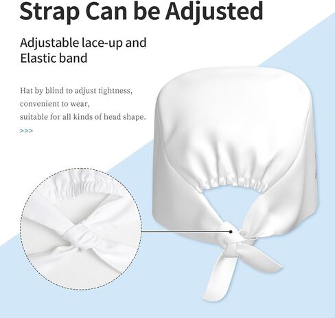 Working Cap Scrub Cap with Sweatband Adjustable Unisex Women Tie Back Hat Nurse Surgical Caps in Saudi Arabia